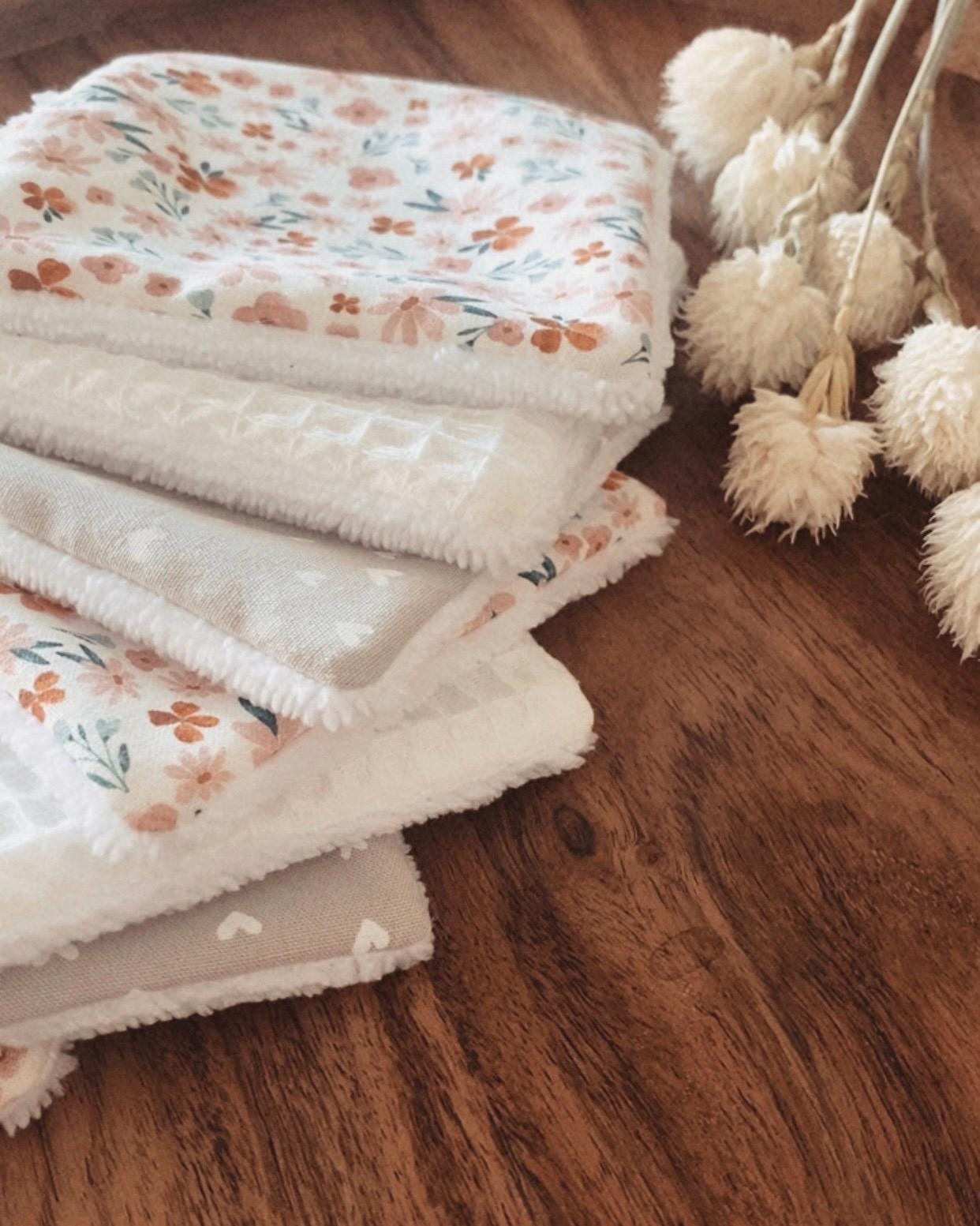 Lingettes fleurs et coeur