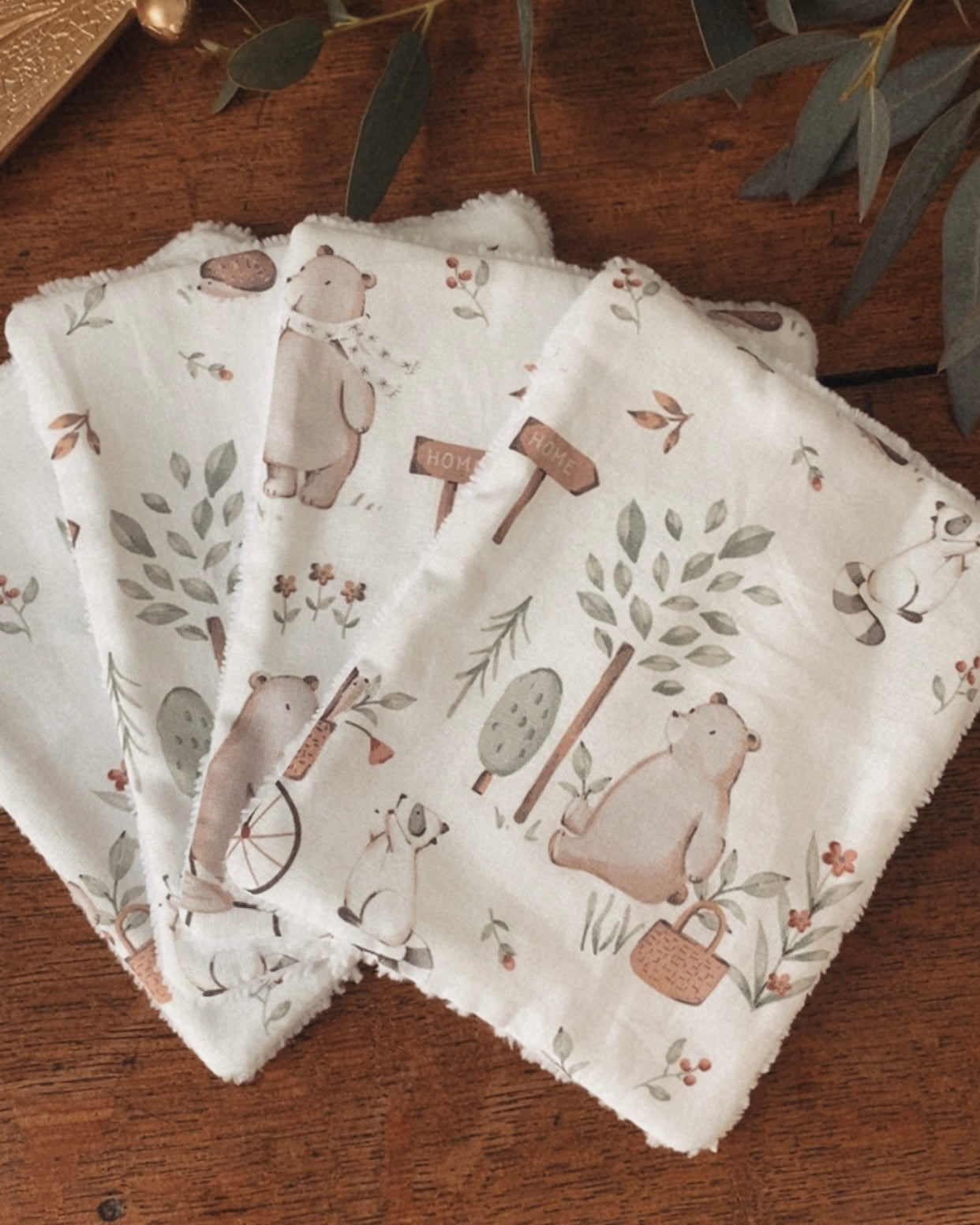 Lingettes lavables Ourson