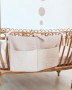 Pochette de lit en nid d'abeille beige