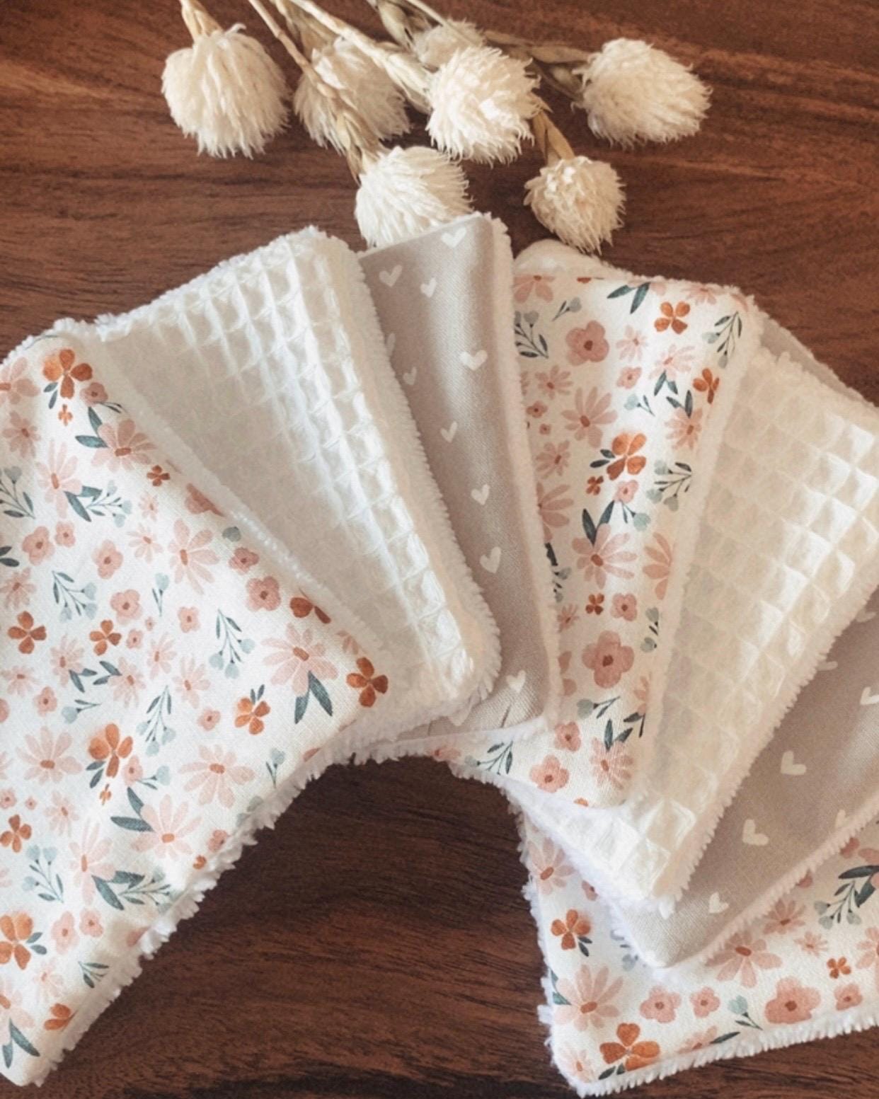 Lingettes fleurs et coeur