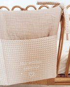 Pochette de lit en nid d'abeille beige