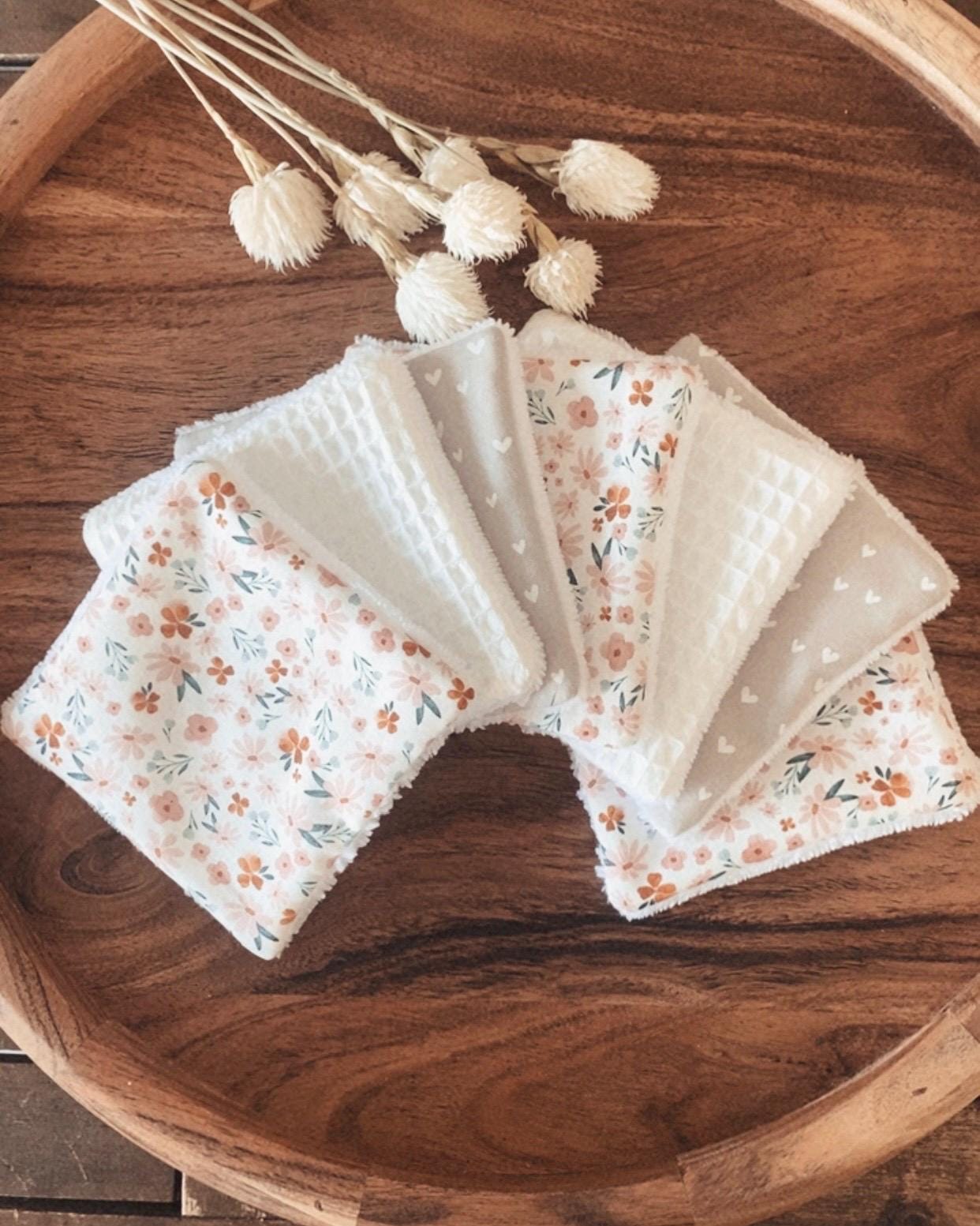 Lingettes fleurs et coeur