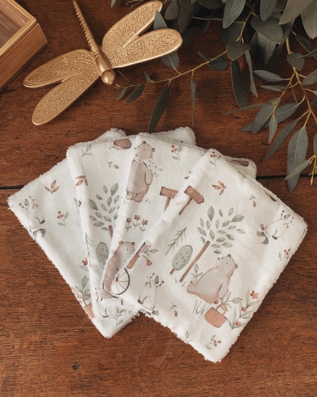 Lingettes lavables Ourson