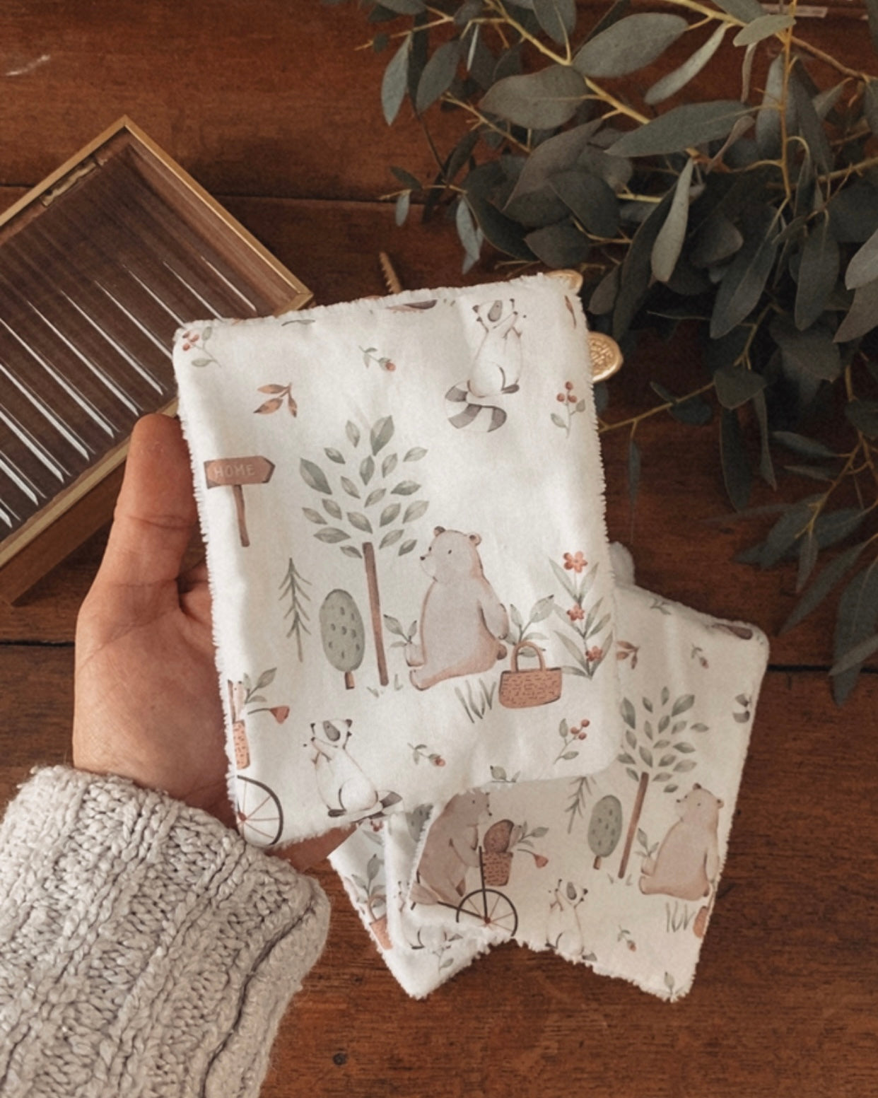 Lingettes lavables Ourson