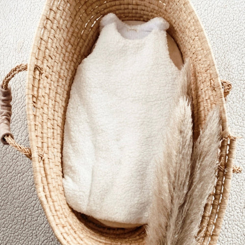 Gigoteuse d'hiver en sherpa blanc cassé