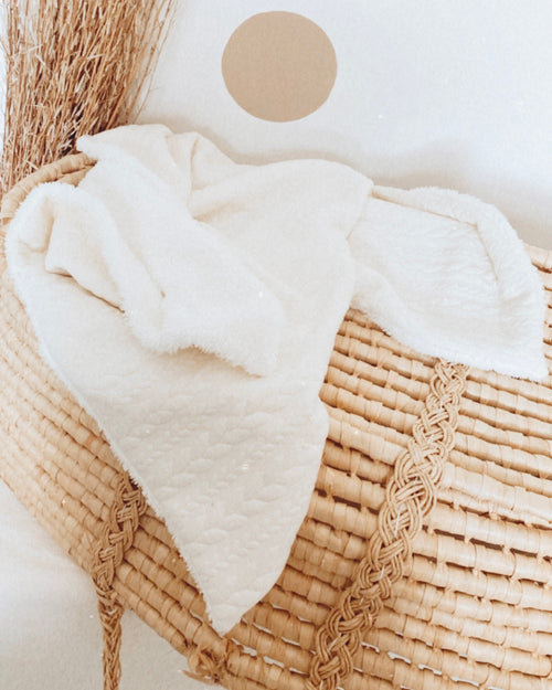 couverture pour bébé personnalisable en tissu sherpa